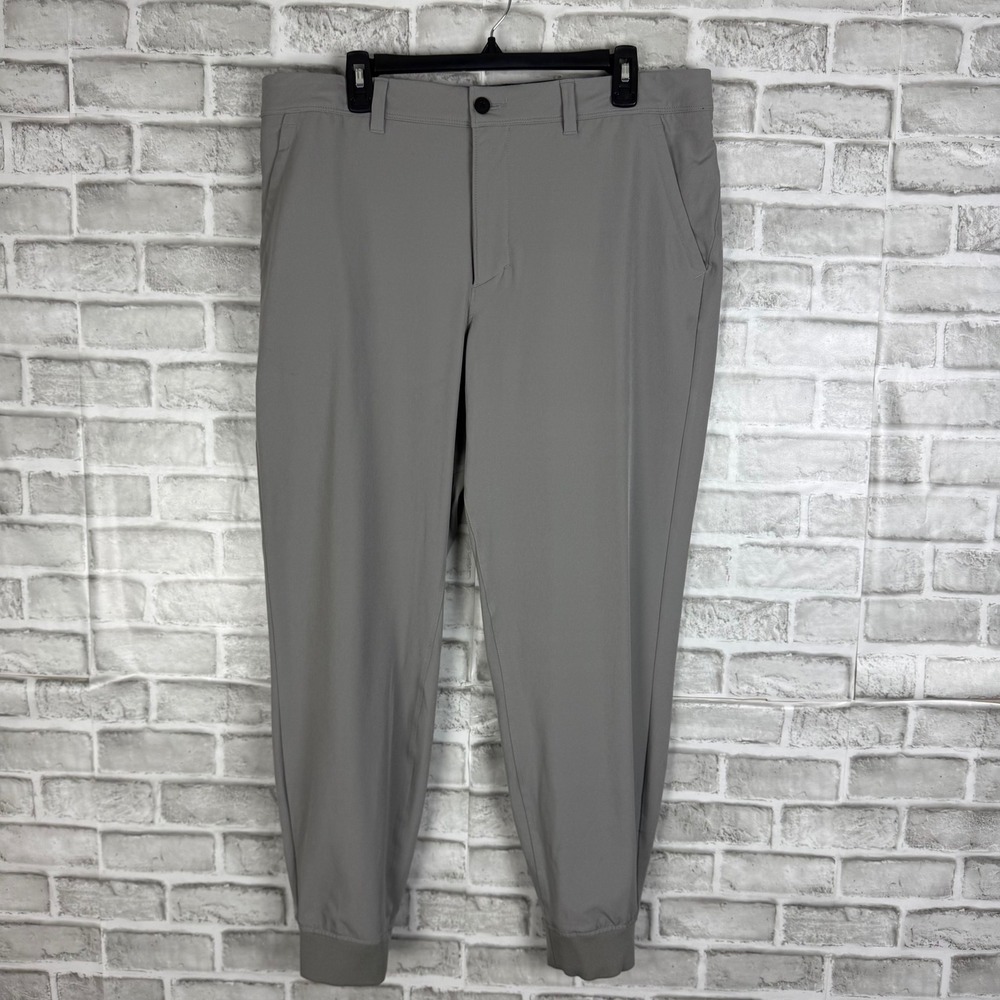 VRST Mens Solid Grey Performance Commuter Jogger Pants Stretch Size 36 x29